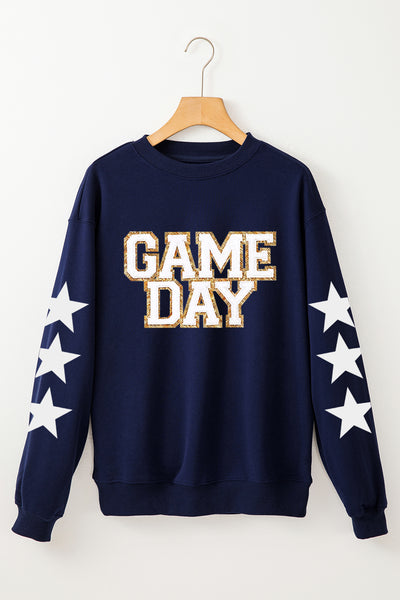 Navy Blue "GAME DAY" Pullover Sweatshirt