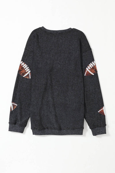 Sequin Football Sweatshirt