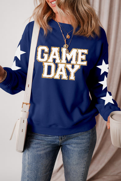 Navy Blue "GAME DAY" Pullover Sweatshirt