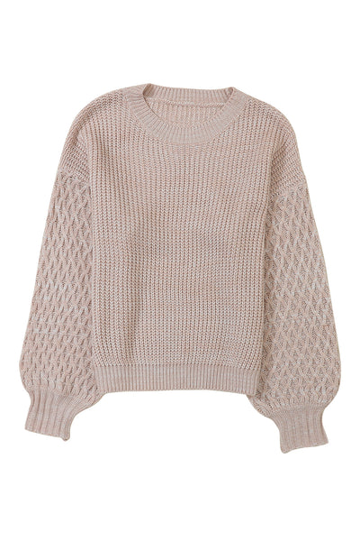 Chunky Knit Shoulder Drop Sweater