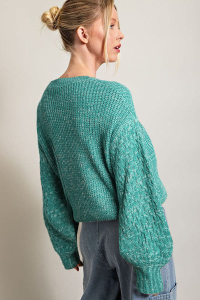 Chunky Knit Shoulder Drop Sweater