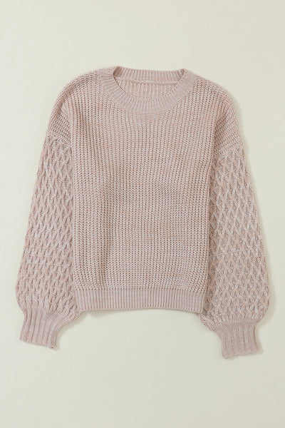 Chunky Knit Shoulder Drop Sweater