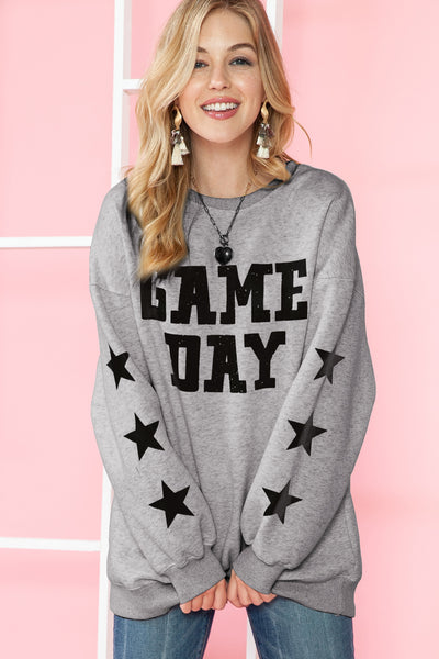 "Game Day" Lettering Sweatshirt