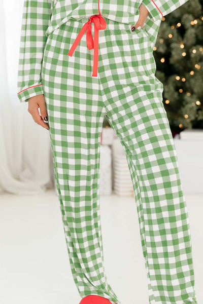 Festive Plaid Pajama Set