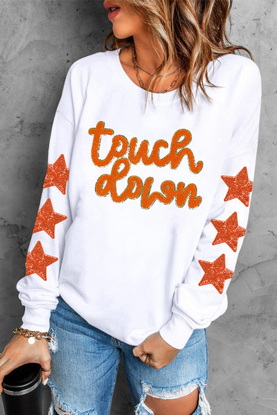 Glittering "Touch Down" Sweatshirt