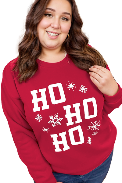 Fiery Red Christmas "Ho Ho Ho" Sweatshirt